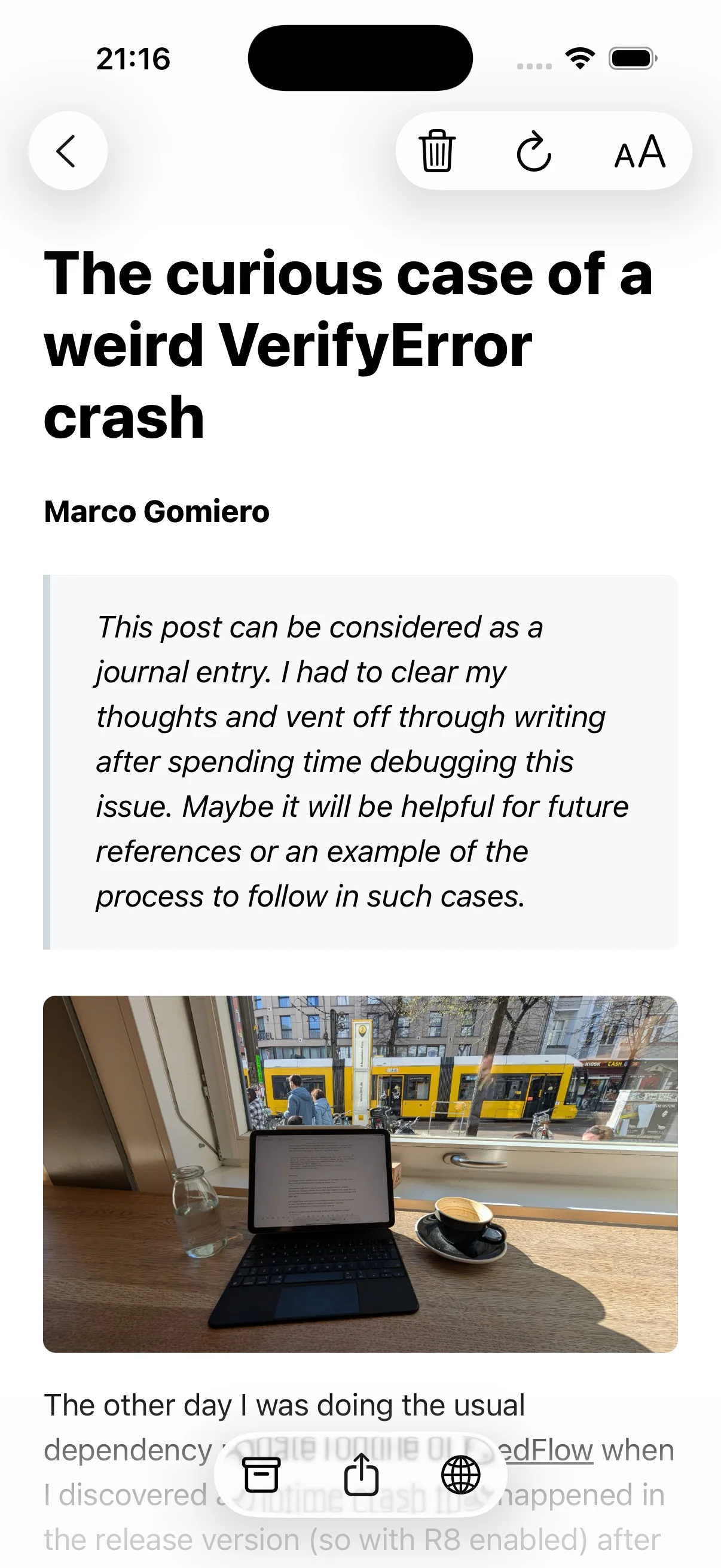 ReaderFlow reader mode